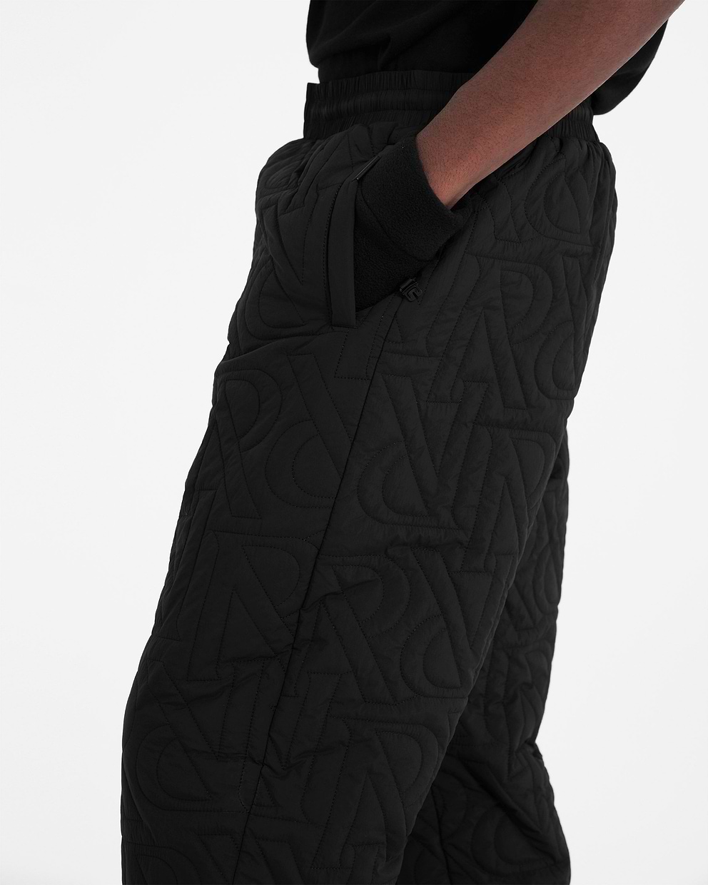 Initial Down Trackpant - Black